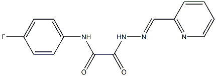 N1-(4-fluorophenyl)-2-oxo-2-[2-(2-pyridylmethylidene)hydrazino]acetamide,,结构式