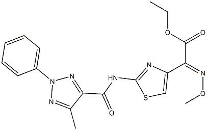 ethyl 2-(methoxyimino)-2-(2-{[(5-methyl-2-phenyl-2H-1,2,3-triazol-4-yl)carbonyl]amino}-1,3-thiazol-4-yl)acetate