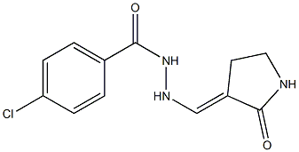 4-chloro-N'-[(2-oxo-3-pyrrolidinylidene)methyl]benzenecarbohydrazide