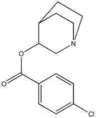 1-azabicyclo[2.2.2]oct-3-yl 4-chlorobenzoate Struktur