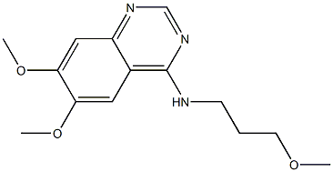 6,7-dimethoxy-N-(3-methoxypropyl)-4-quinazolinamine 化学構造式