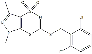 3-[(2-chloro-6-fluorobenzyl)thio]-5,7-dimethyl-1,5-dihydro-1lambda~6~-pyrazolo[3,4-e][1,4,2]dithiazine-1,1-dione