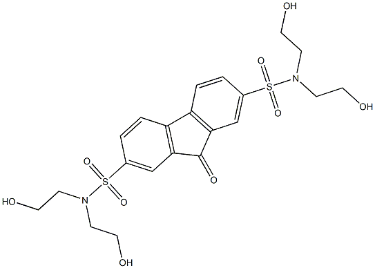 N2,N2,N7,N7-tetra(2-hydroxyethyl)-9-oxo-9H-2,7-fluorenedisulfonamide,,结构式