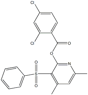  4,6-dimethyl-3-(phenylsulfonyl)-2-pyridinyl 2,4-dichlorobenzenecarboxylate