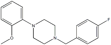 1-(4-fluorobenzyl)-4-(2-methoxyphenyl)piperazine 结构式