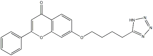2-phenyl-7-[4-(1H-1,2,3,4-tetraazol-5-yl)butoxy]-4H-4-chromenone Structure