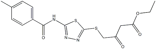  ethyl 4-({5-[(4-methylbenzoyl)amino]-1,3,4-thiadiazol-2-yl}thio)-3-oxobutanoate