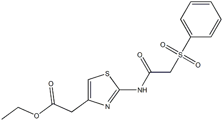 ethyl 2-(2-{[2-(phenylsulfonyl)acetyl]amino}-1,3-thiazol-4-yl)acetate