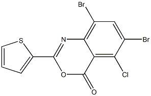  6,8-dibromo-5-chloro-2-(2-thienyl)-4H-3,1-benzoxazin-4-one