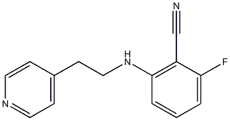 2-fluoro-6-{[2-(4-pyridyl)ethyl]amino}benzonitrile Struktur
