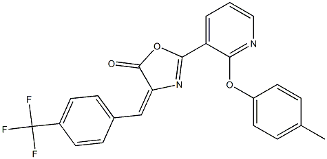  2-[2-(4-methylphenoxy)-3-pyridyl]-4-[4-(trifluoromethyl)benzylidene]-4,5-dihydro-1,3-oxazol-5-one