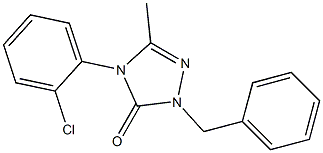 2-benzyl-4-(2-chlorophenyl)-5-methyl-2,4-dihydro-3H-1,2,4-triazol-3-one,,结构式