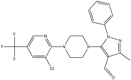 5-{4-[3-chloro-5-(trifluoromethyl)-2-pyridinyl]piperazino}-3-methyl-1-phenyl-1H-pyrazole-4-carbaldehyde