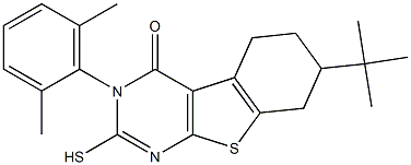 7-tert-Butyl-3-(2,6-dimethyl-phenyl)-2-mercapto-5,6,7,8-tetrahydro-3H-benzo[4,5]thieno[2,3-d]pyrimidin-4-one|