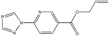 allyl 6-(1H-1,2,4-triazol-1-yl)nicotinate 化学構造式