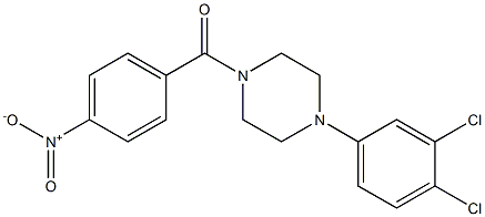 [4-(3,4-dichlorophenyl)piperazino](4-nitrophenyl)methanone,,结构式