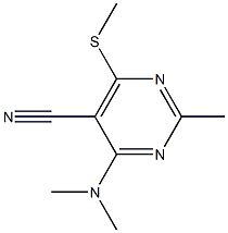 4-(dimethylamino)-2-methyl-6-(methylthio)pyrimidine-5-carbonitrile Structure
