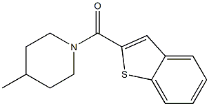 benzo[b]thiophen-2-yl(4-methylpiperidino)methanone,,结构式