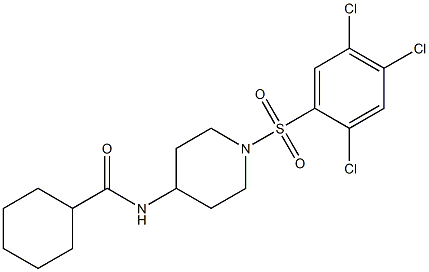  N-{1-[(2,4,5-trichlorophenyl)sulfonyl]piperidin-4-yl}cyclohexanecarboxamide