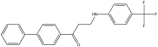 1-[1,1'-biphenyl]-4-yl-3-[4-(trifluoromethyl)anilino]-1-propanone Structure