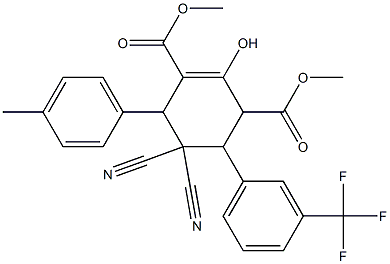 dimethyl 5,5-dicyano-2-hydroxy-6-(4-methylphenyl)-4-[3-(trifluoromethyl)phenyl]-1-cyclohexene-1,3-dicarboxylate|