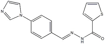 N'-{(E)-[4-(1H-imidazol-1-yl)phenyl]methylidene}-2-thiophenecarbohydrazide 化学構造式