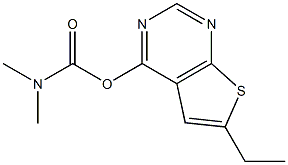 6-ethylthieno[2,3-d]pyrimidin-4-yl N,N-dimethylcarbamate Structure