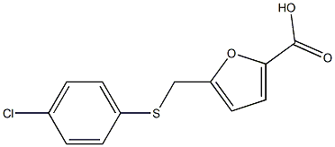 5-{[(4-chlorophenyl)thio]methyl}-2-furoic acid,,结构式