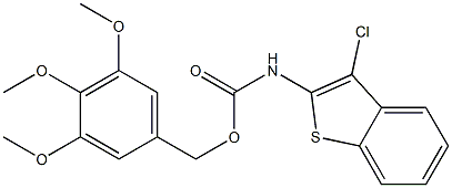 3,4,5-trimethoxybenzyl N-(3-chlorobenzo[b]thiophen-2-yl)carbamate