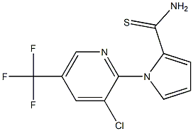 1-[3-chloro-5-(trifluoromethyl)-2-pyridinyl]-1H-pyrrole-2-carbothioamide 化学構造式