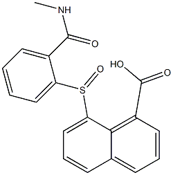 8-({2-[(methylamino)carbonyl]phenyl}sulfinyl)-1-naphthoic acid 结构式