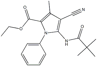 ethyl 4-cyano-5-[(2,2-dimethylpropanoyl)amino]-3-methyl-1-phenyl-1H-pyrrole-2-carboxylate