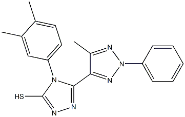 4-(3,4-dimethylphenyl)-5-(5-methyl-2-phenyl-2H-1,2,3-triazol-4-yl)-4H-1,2,4-triazole-3-thiol Structure