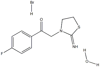  1-(4-fluorophenyl)-2-(2-imino-1,3-thiazolan-3-yl)ethan-1-one hydrobromidehydrate