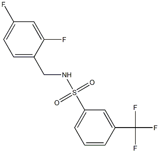 N1-(2,4-difluorobenzyl)-3-(trifluoromethyl)benzene-1-sulfonamide Structure