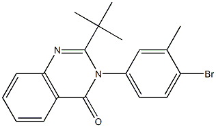 3-(4-bromo-3-methylphenyl)-2-(tert-butyl)-4(3H)-quinazolinone 化学構造式