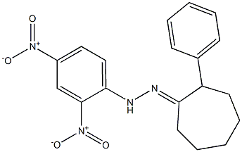 2-phenylcycloheptan-1-one 1-(2,4-dinitrophenyl)hydrazone 结构式