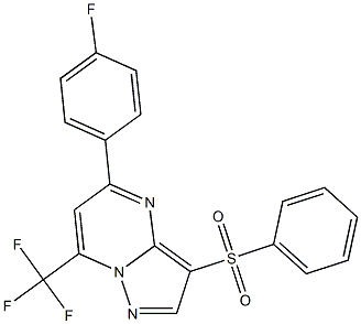 5-(4-fluorophenyl)-3-(phenylsulfonyl)-7-(trifluoromethyl)pyrazolo[1,5-a]pyrimidine,,结构式