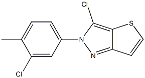 3-chloro-2-(3-chloro-4-methylphenyl)-2H-thieno[3,2-c]pyrazole 结构式