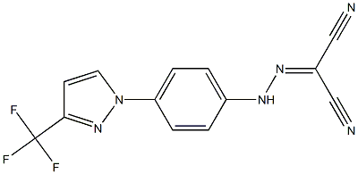 2-(2-{4-[3-(trifluoromethyl)-1H-pyrazol-1-yl]phenyl}hydrazono)malononitrile Structure