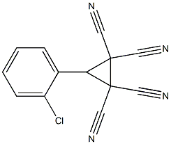 3-(2-chlorophenyl)cyclopropane-1,1,2,2-tetracarbonitrile,,结构式