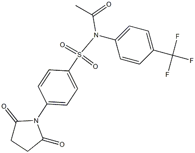 N1-acetyl-N1-[4-(trifluoromethyl)phenyl]-4-(2,5-dioxotetrahydro-1H-pyrrol-1-yl)benzene-1-sulfonamide