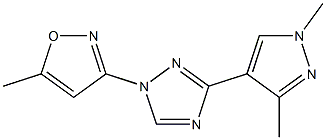 3-[3-(1,3-dimethyl-1H-pyrazol-4-yl)-1H-1,2,4-triazol-1-yl]-5-methylisoxazole