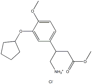 2-[3-(cyclopentyloxy)-4-methoxyphenyl]-4-methoxy-4-oxo-1-butanaminium chloride