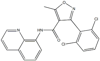 3-(2,6-dichlorophenyl)-5-methyl-N-(8-quinolinyl)-4-isoxazolecarboxamide Struktur