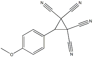 3-(4-methoxyphenyl)cyclopropane-1,1,2,2-tetracarbonitrile Struktur