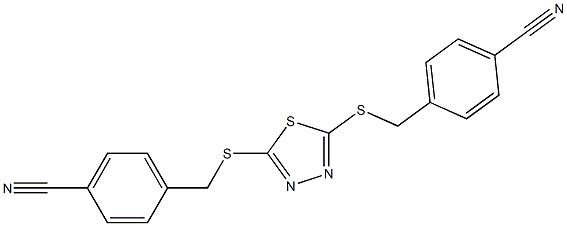 4-[({5-[(4-cyanobenzyl)thio]-1,3,4-thiadiazol-2-yl}thio)methyl]benzonitrile|