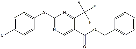 benzyl 2-[(4-chlorophenyl)thio]-4-(trifluoromethyl)pyrimidine-5-carboxylate|
