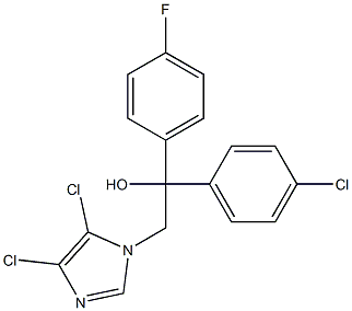 1-(4-chlorophenyl)-2-(4,5-dichloro-1H-imidazol-1-yl)-1-(4-fluorophenyl)-1-ethanol,,结构式