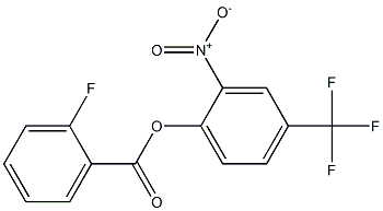 2-nitro-4-(trifluoromethyl)phenyl 2-fluorobenzoate 结构式